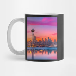 Seattle Sunset Skyline Mug